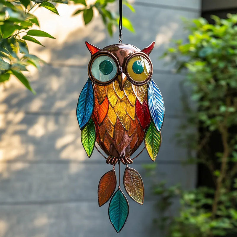Színezett bagolyfüggönyök/Stained Owl Hangings