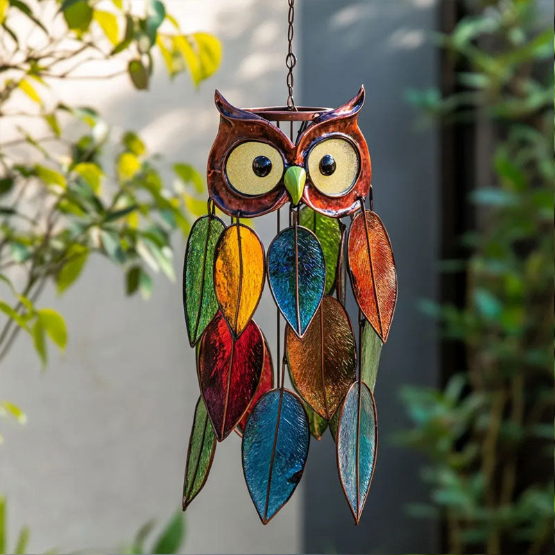 Színezett bagolyfüggönyök/Stained Owl Hangings