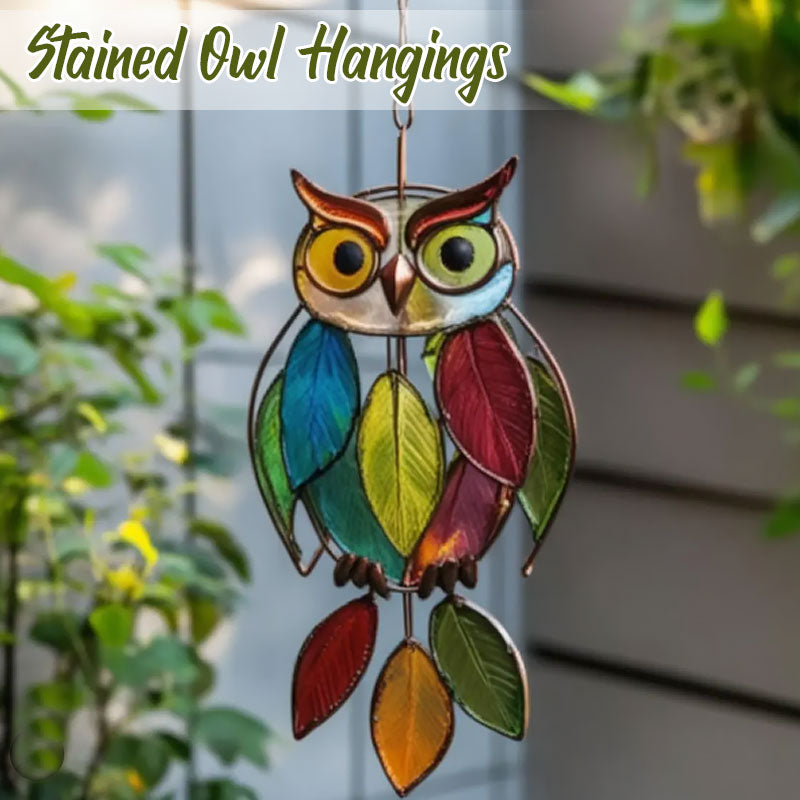 Színezett bagolyfüggönyök/Stained Owl Hangings