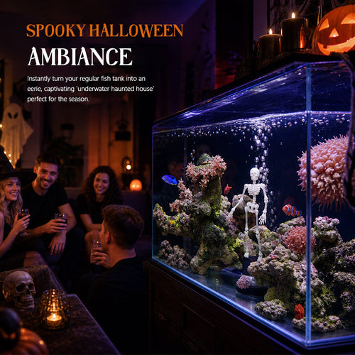 Halloween-i mozgó csontváz akváriumdísz