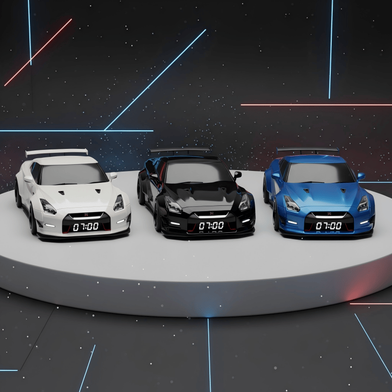 ⏰Hypercar ébresztőóra🏎️ Valósághű motor- és fényeffektusok