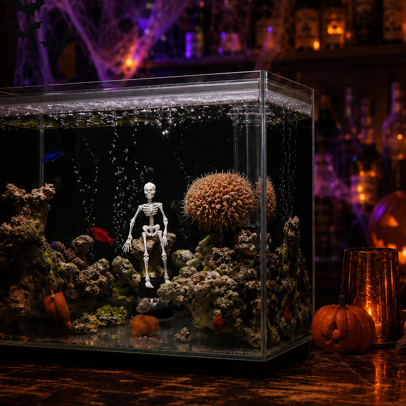 Halloween-i mozgó csontváz akváriumdísz