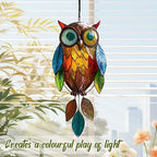 Színezett bagolyfüggönyök/Stained Owl Hangings