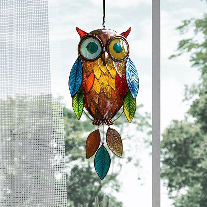 Színezett bagolyfüggönyök/Stained Owl Hangings