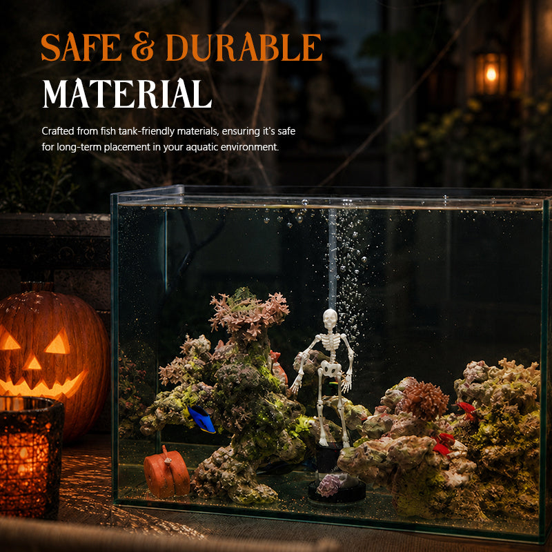 Halloween-i mozgó csontváz akváriumdísz