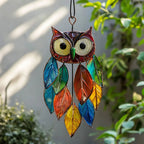 Színezett bagolyfüggönyök/Stained Owl Hangings