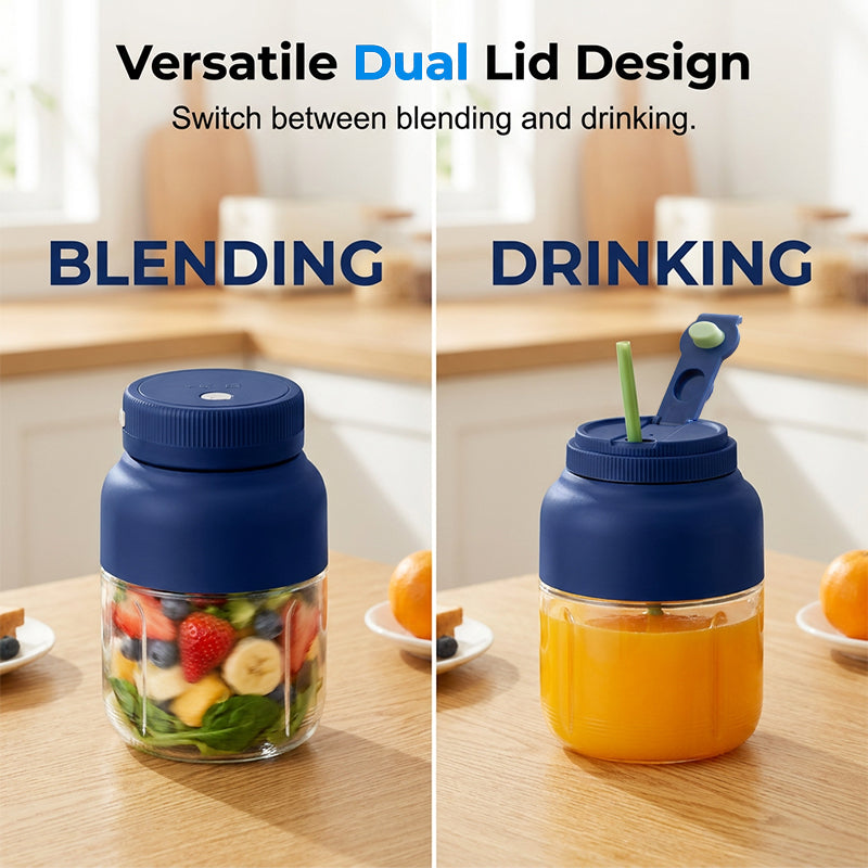 🎉🥤Nagy űrtartalmú, vezeték nélküli gyümölcscentrifuga-tartály – 1300 ml 🌀