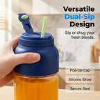 🎉🥤Nagy űrtartalmú, vezeték nélküli gyümölcscentrifuga-tartály – 1300 ml 🌀