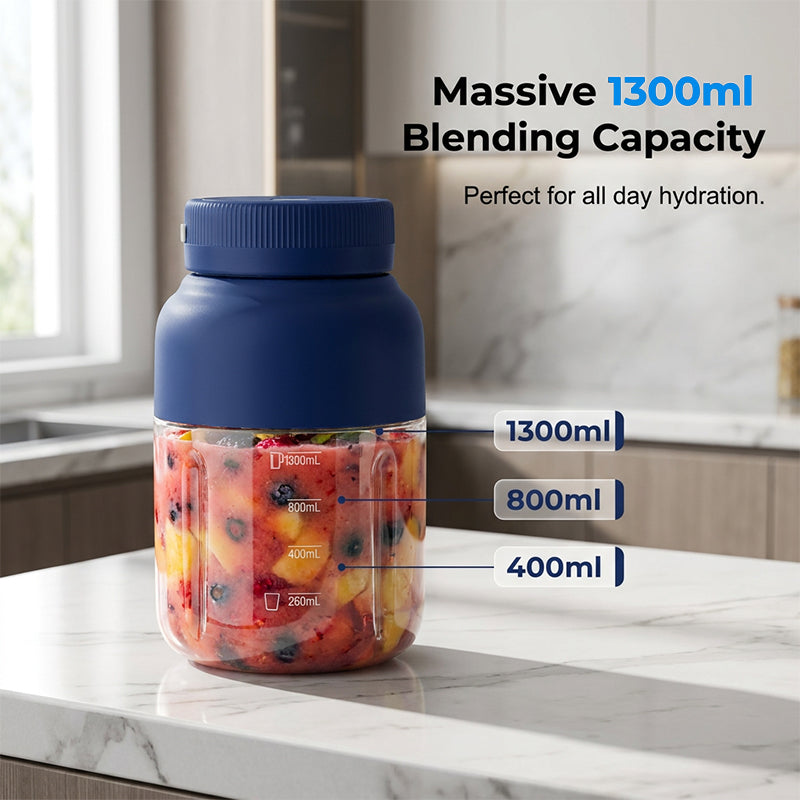 🎉🥤Nagy űrtartalmú, vezeték nélküli gyümölcscentrifuga-tartály – 1300 ml 🌀